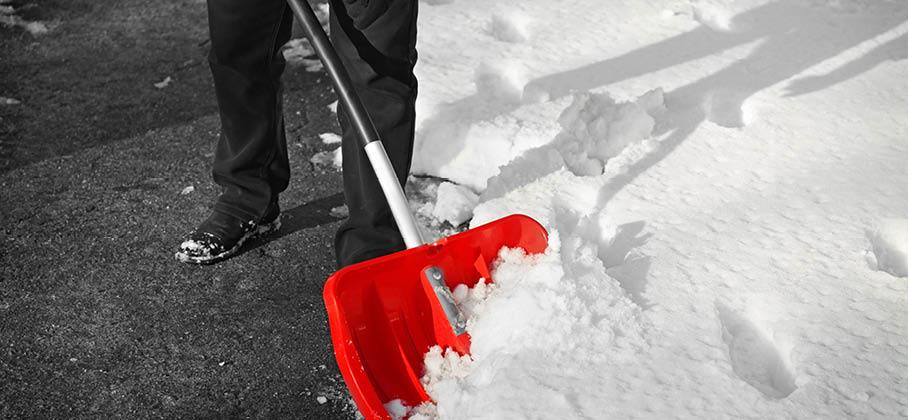 Person shovelling snow