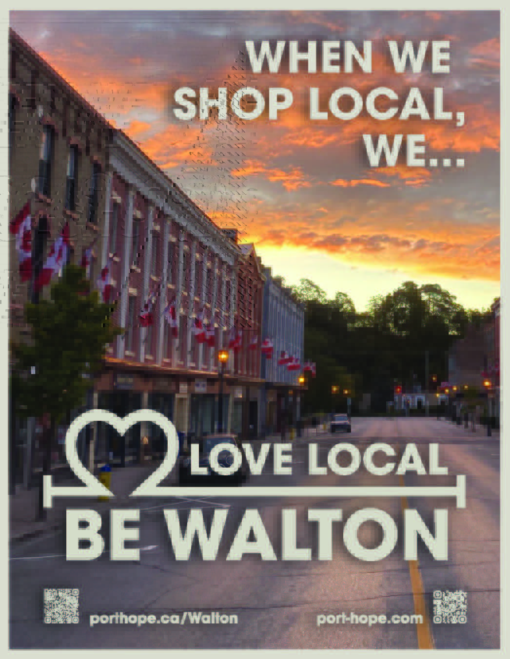 Beauty Shot of Walton Street with the words "When you shop local, you love local"