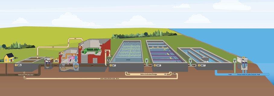 Illustration of the Wastewater Plant at the Municipality of Port Hope