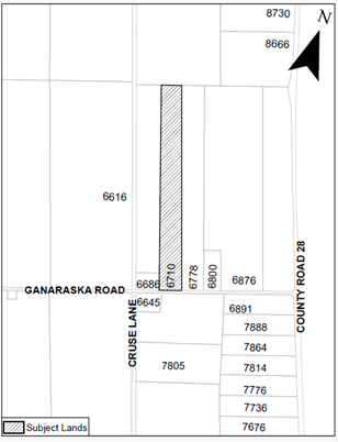 Map of the subject lands